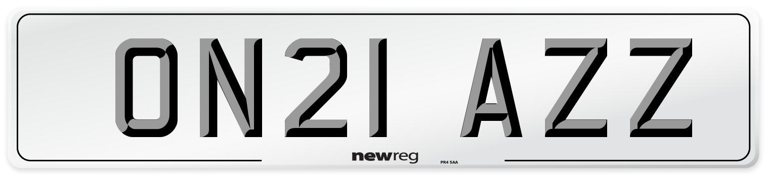 ON21 AZZ Number Plate from New Reg